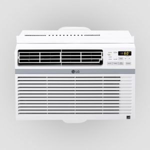 Aire Acondicionado LG Tipo Ventana, Enfriamiento, 8,000 BTU/h, Sistema de Flujo de Aire en 4 vías, Temporizador, Bajo nivel de ruido.